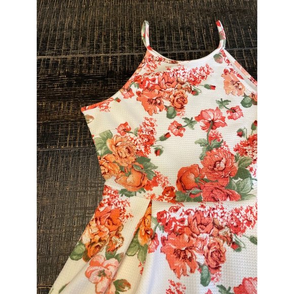 Haute Mode Size M Floral Flower Dress Pull On Pleated Skirt Sleeveless Summer - Picture 16 of 16